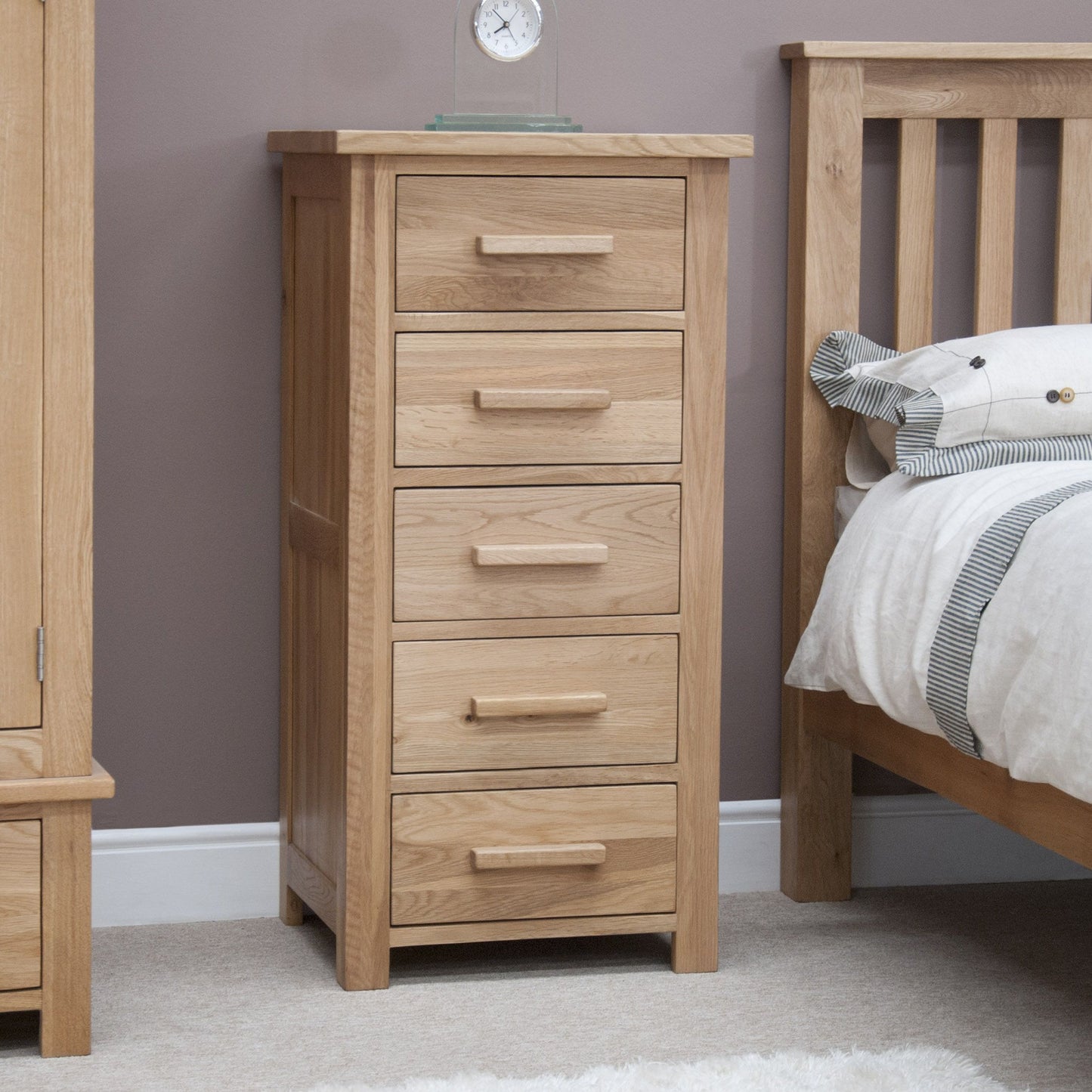 Normandy Solid Oak Wellington Chest of Drawers