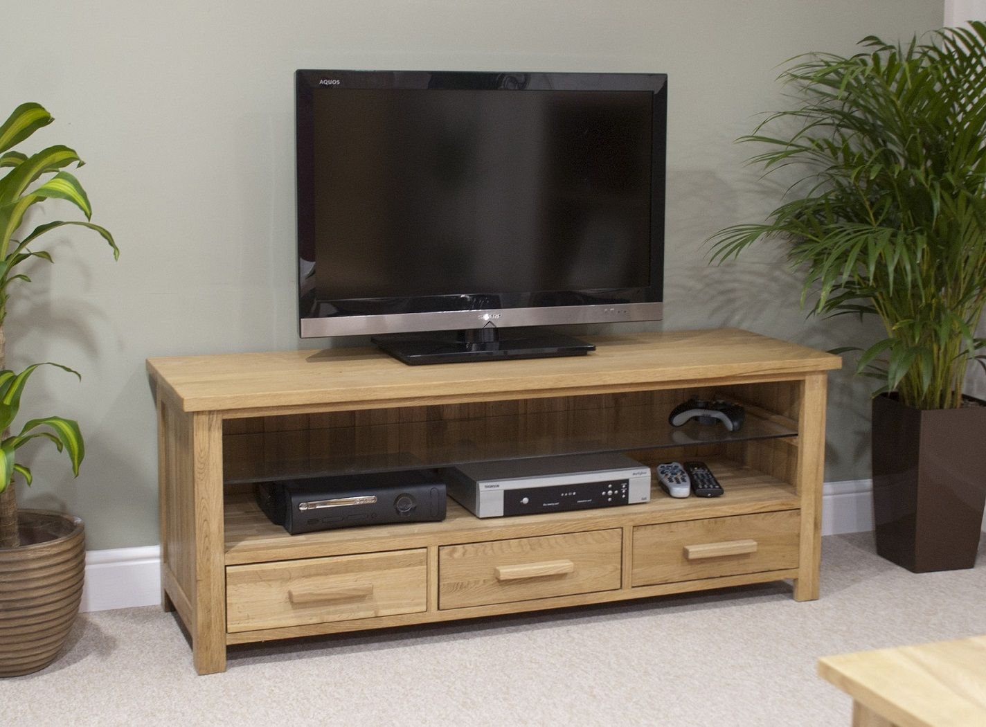 Normandy Solid Oak Plasma TV Unit