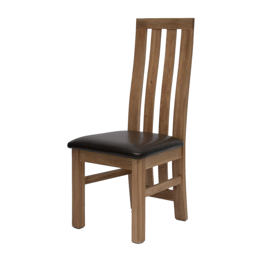 Paris Oak Leather Seat Chair