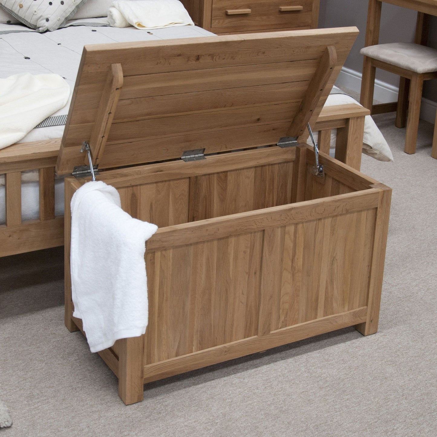 Normandy Solid Oak Blanket Box